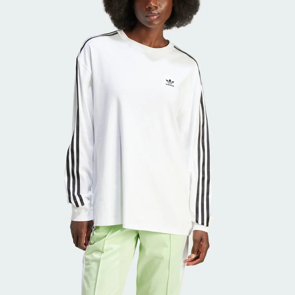 Adidas 3-Stripes Long Sleeve Long-Sleeve Top. 1