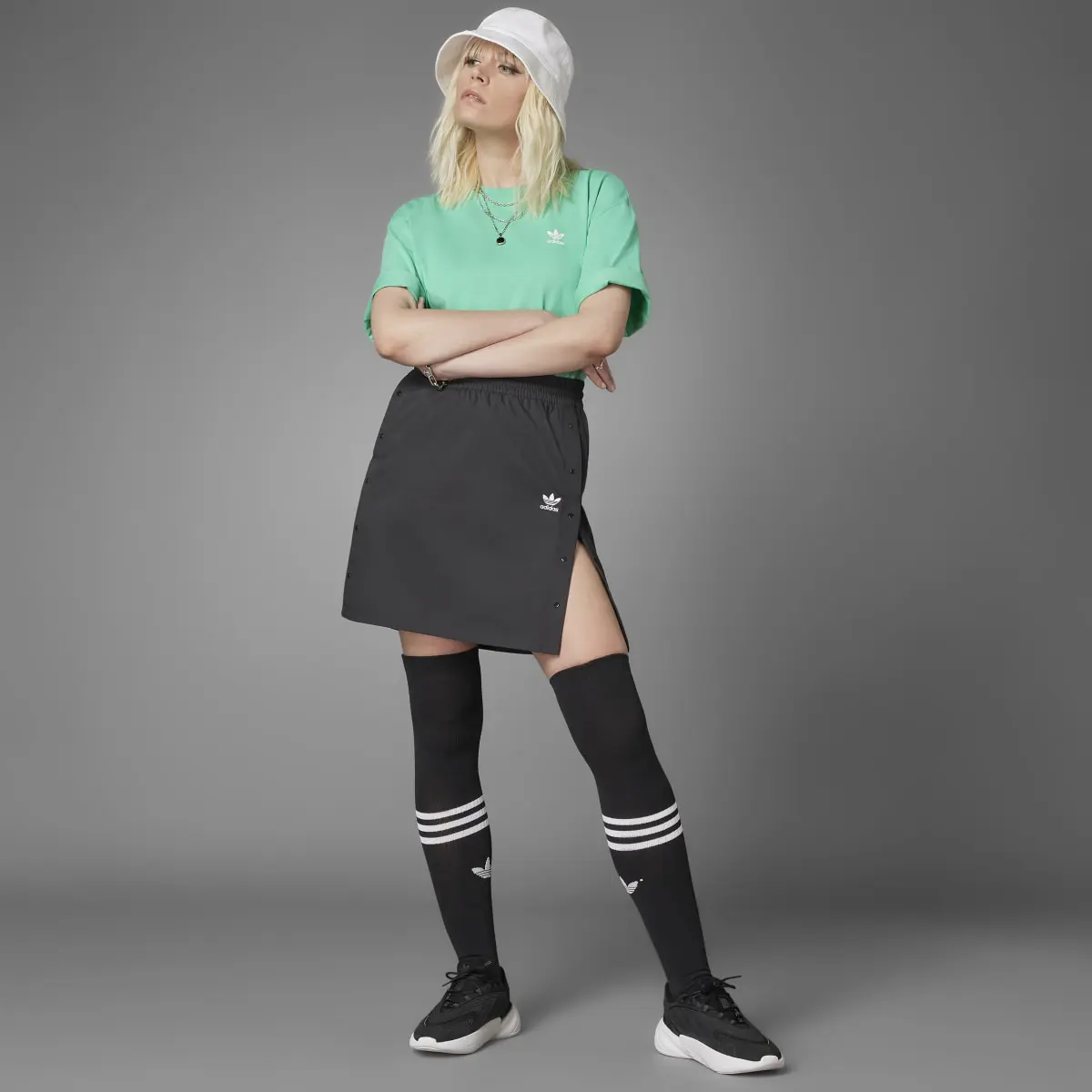 Adidas Always Original Snap-Button Skirt. 3