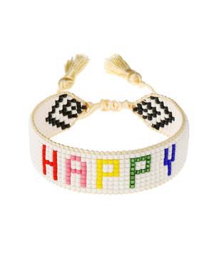 HART Rainbow HAPPY Beaded Bracelet multi