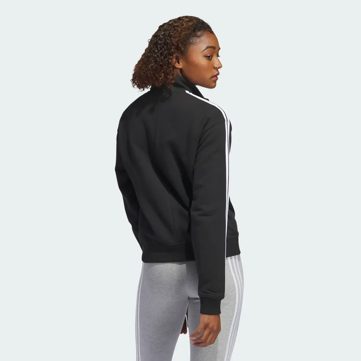 Adidas Essentials 3-Stripes Quarter-Zip Sweatshirt. 3