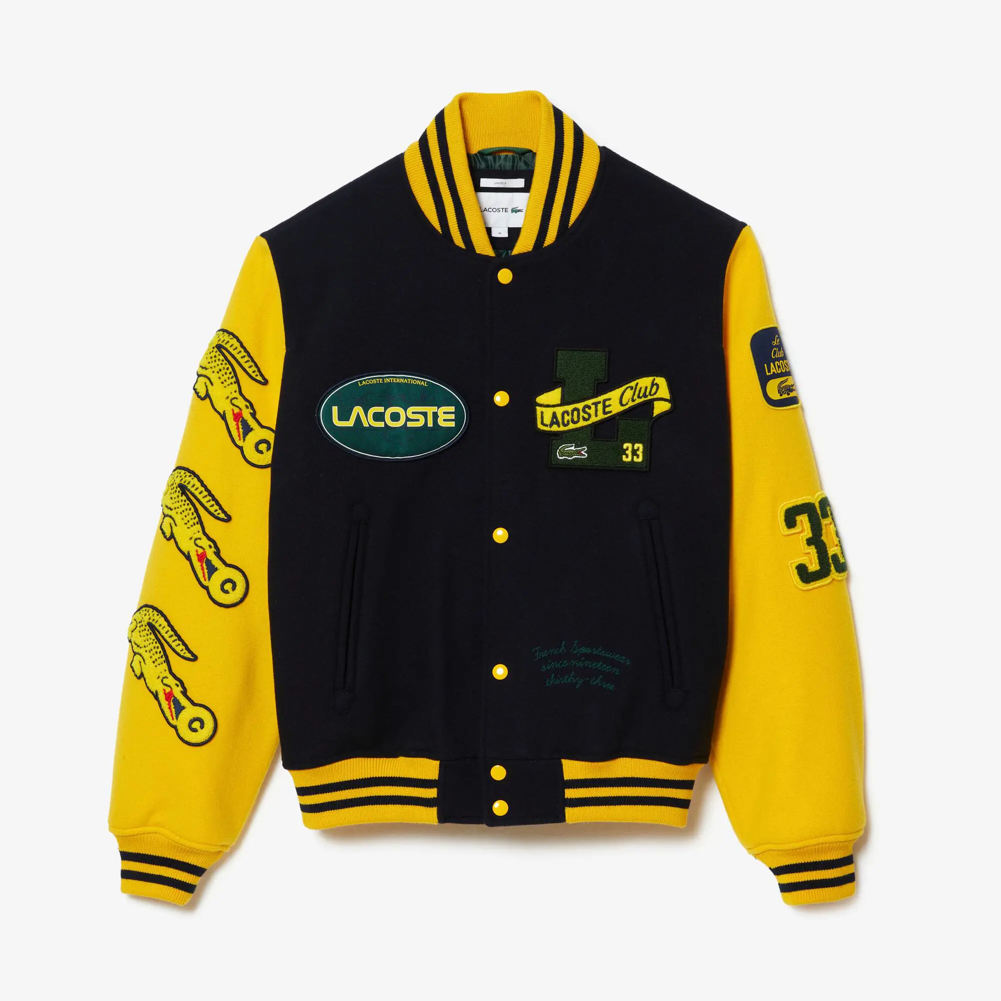 Lacoste wool 2024 bomber jacket