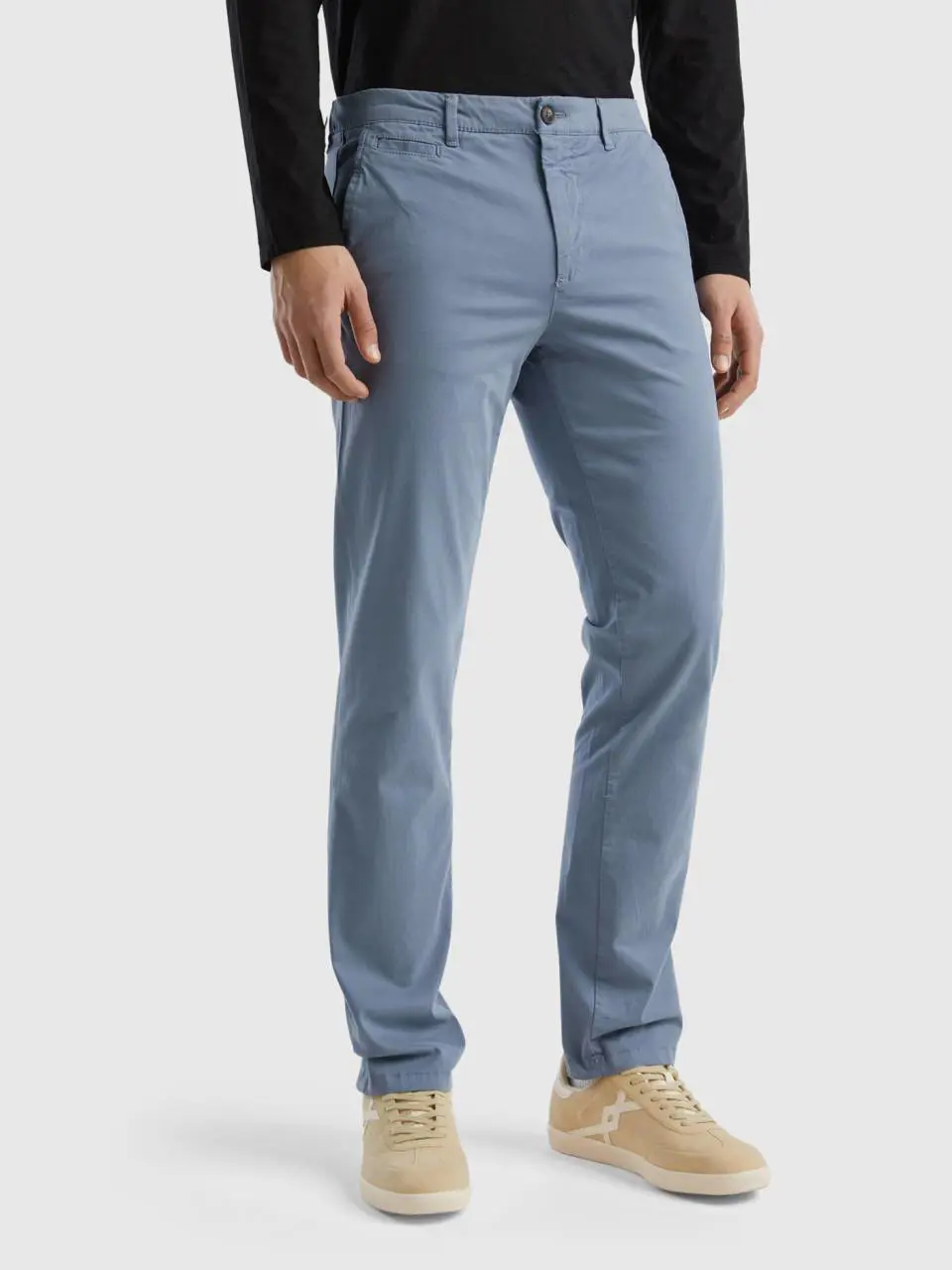 Benetton air force blue slim fit chinos. 1