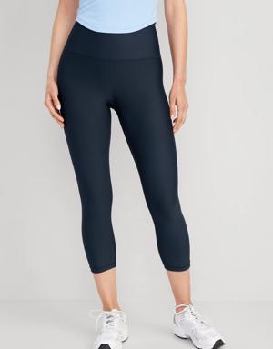 Old Navy High-Waisted PowerSoft Crop Leggings for Women blue