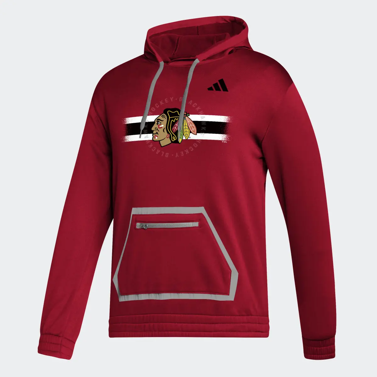 Adidas Blackhawks Team Issue Pullover Hoodie. 1