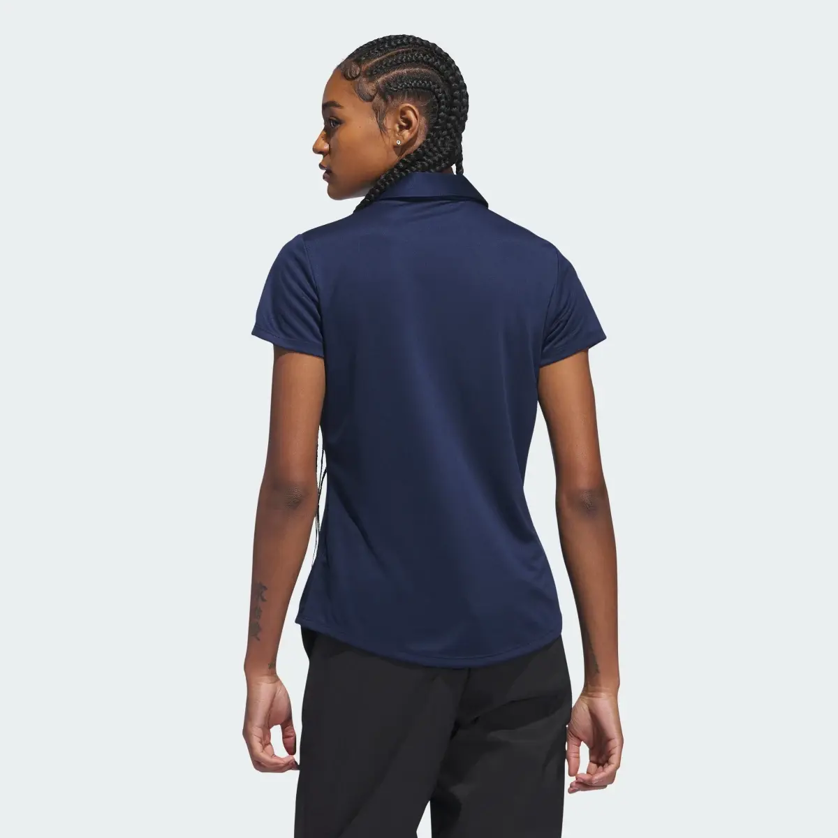 Adidas Women's Solid Performance Short Sleeve Polo Tişört. 3
