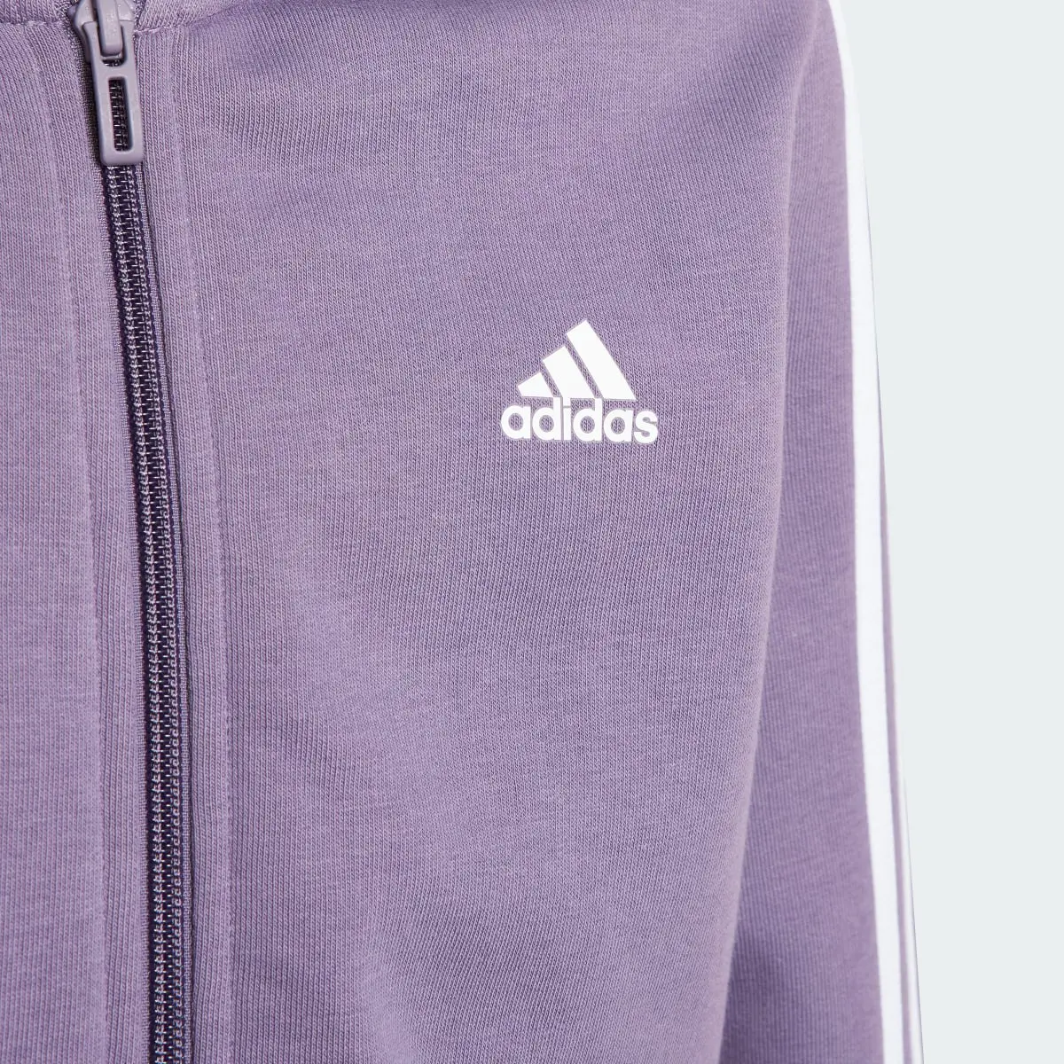 Adidas Essentials 3-Stripes Fleece Full-Zip Hoodie. 3