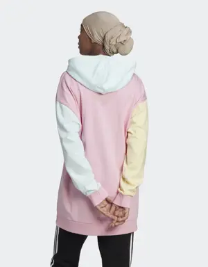 Adidas Essentials Colorblock Logo Oversized Hoodie. 3 Adidas Essentials Colorblock Logo Oversized Hoodie. 3