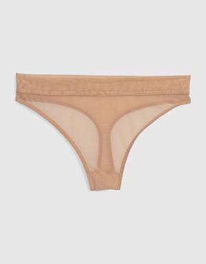 Mesh Thong beige