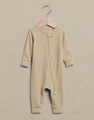 Brushed Long-Sleeve One-Piece for Baby multi