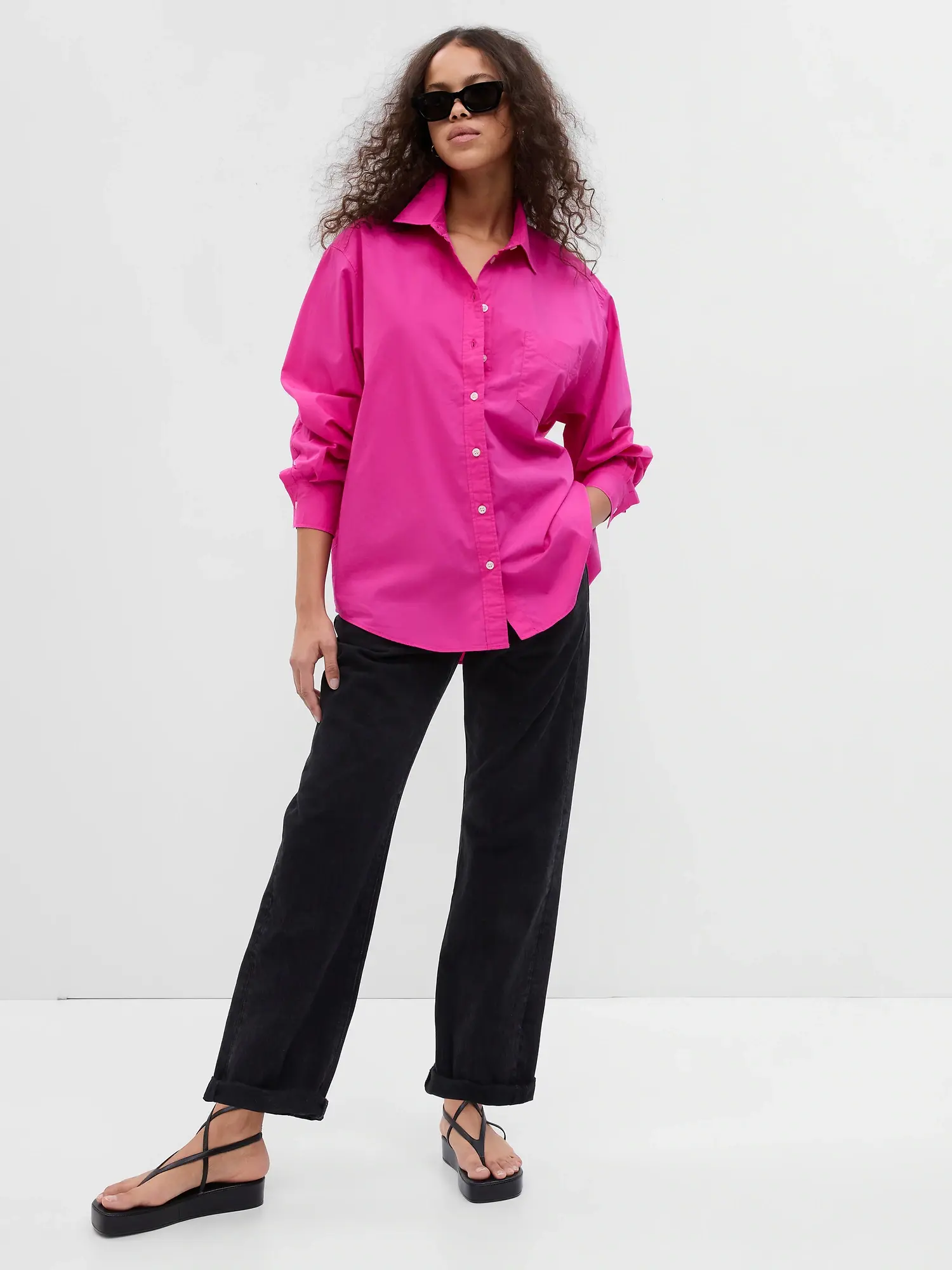 Gap 100% Organic Cotton Big Shirt pink. 1