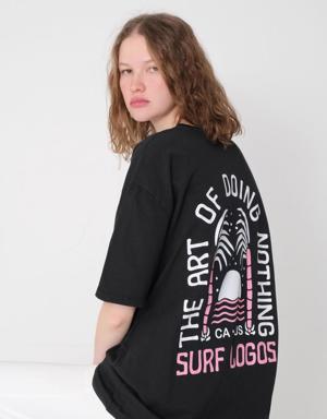 SURF LOCOS CALİFORNİA Baskılı T-shirt
