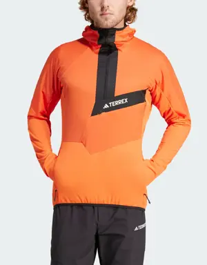 Adidas Veste ultralégère en molleton à capuche et demi-zip Techrock