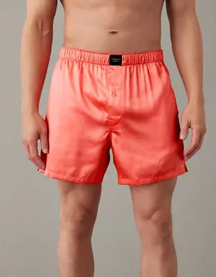 American Eagle O Solid Satin Pocket Boxer Short. 1