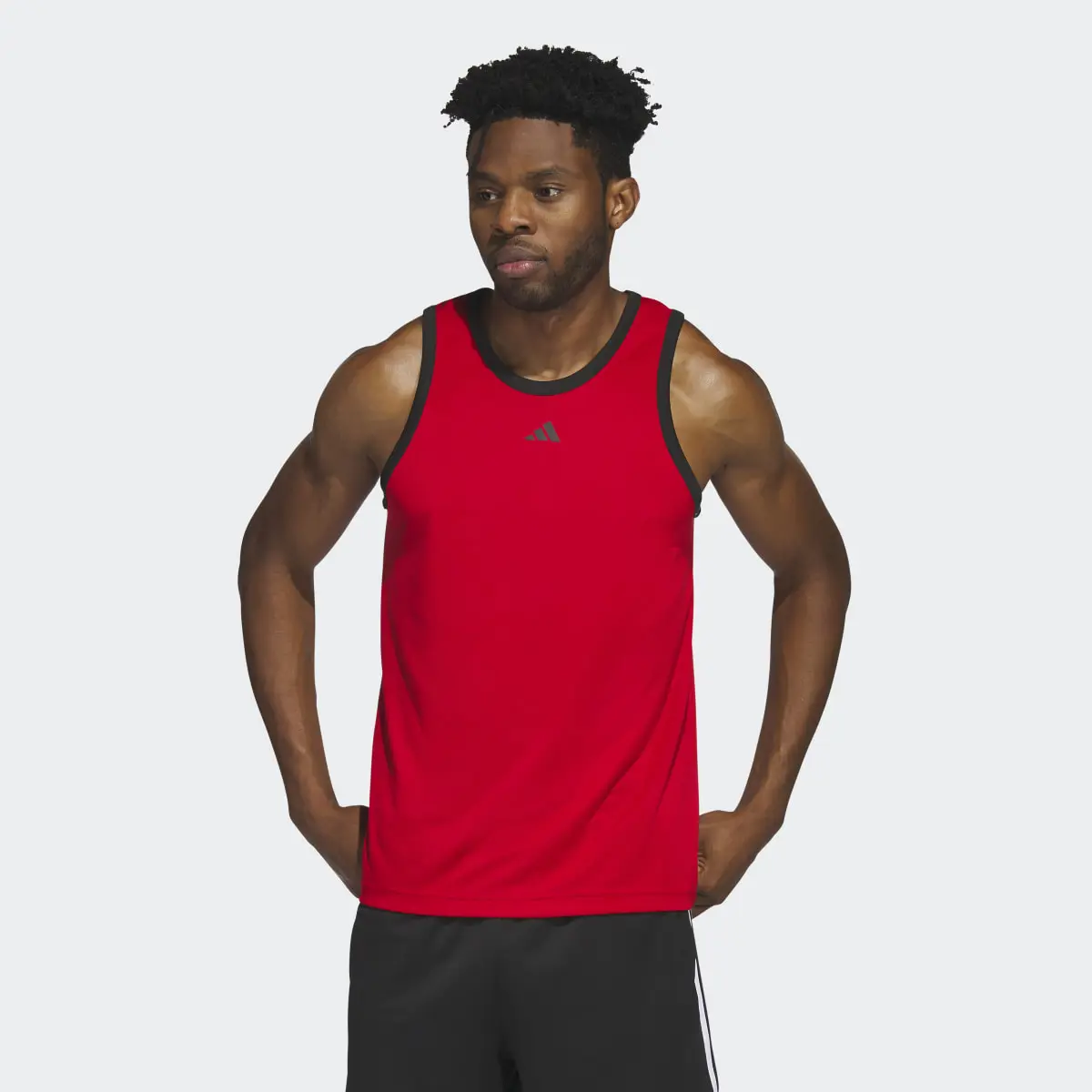 Adidas Basketball 3-Stripes Tank Top. 2