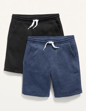 2-Pack Fleece Jogger Shorts for Boys (At Knee) multi