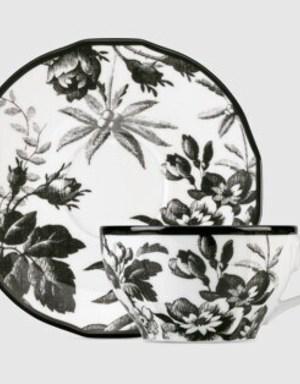 Herbarium teacup and saucer, set of two