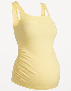 Old Navy Maternity Square-Neck Tank Top yellow