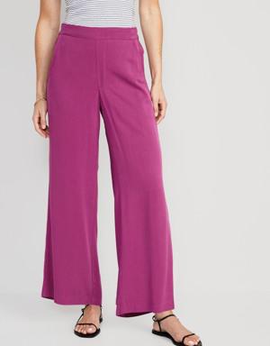 High-Waisted Playa Soft-Spun Wide-Leg Pants for Women purple
