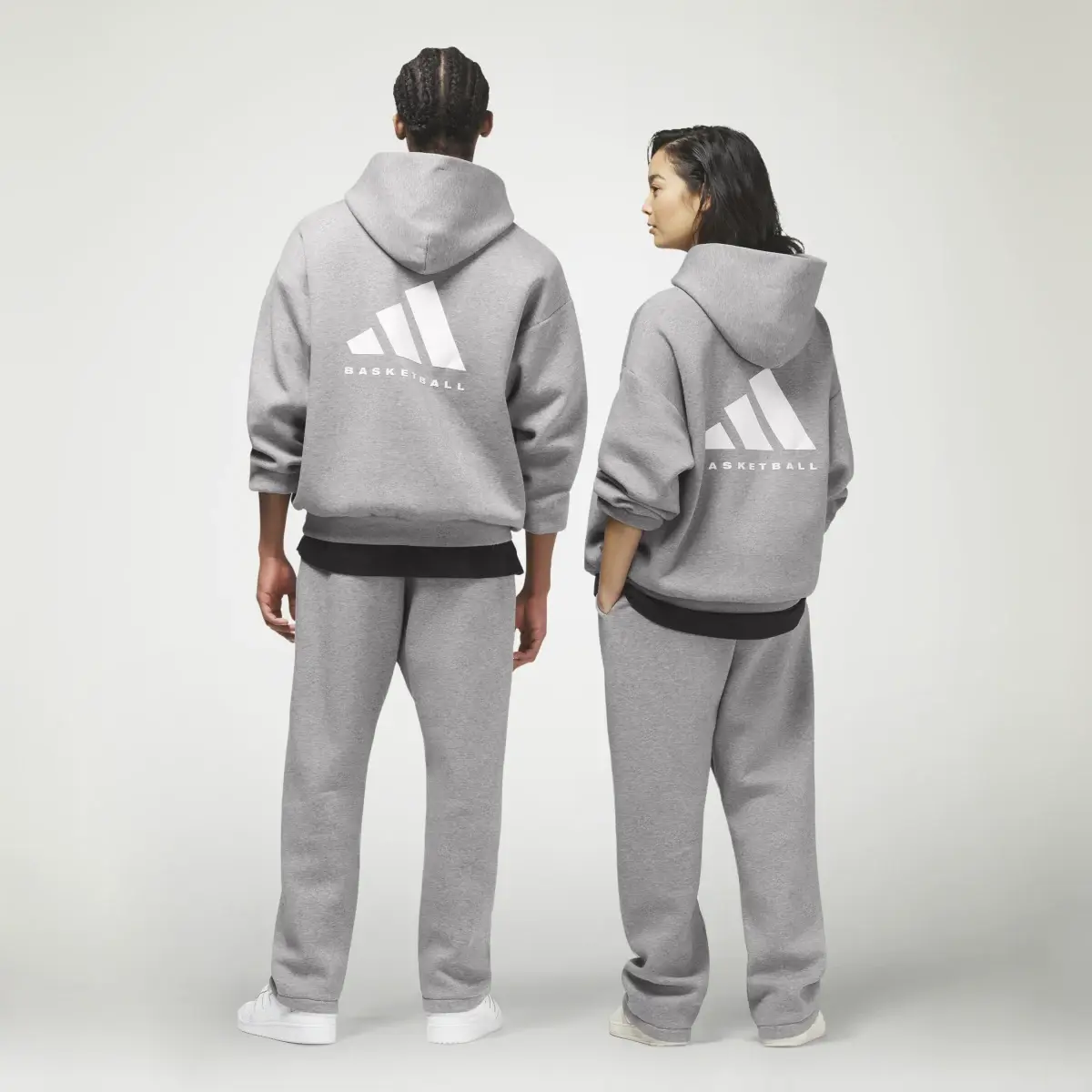 Adidas Basketball Heather Hoodie. 2