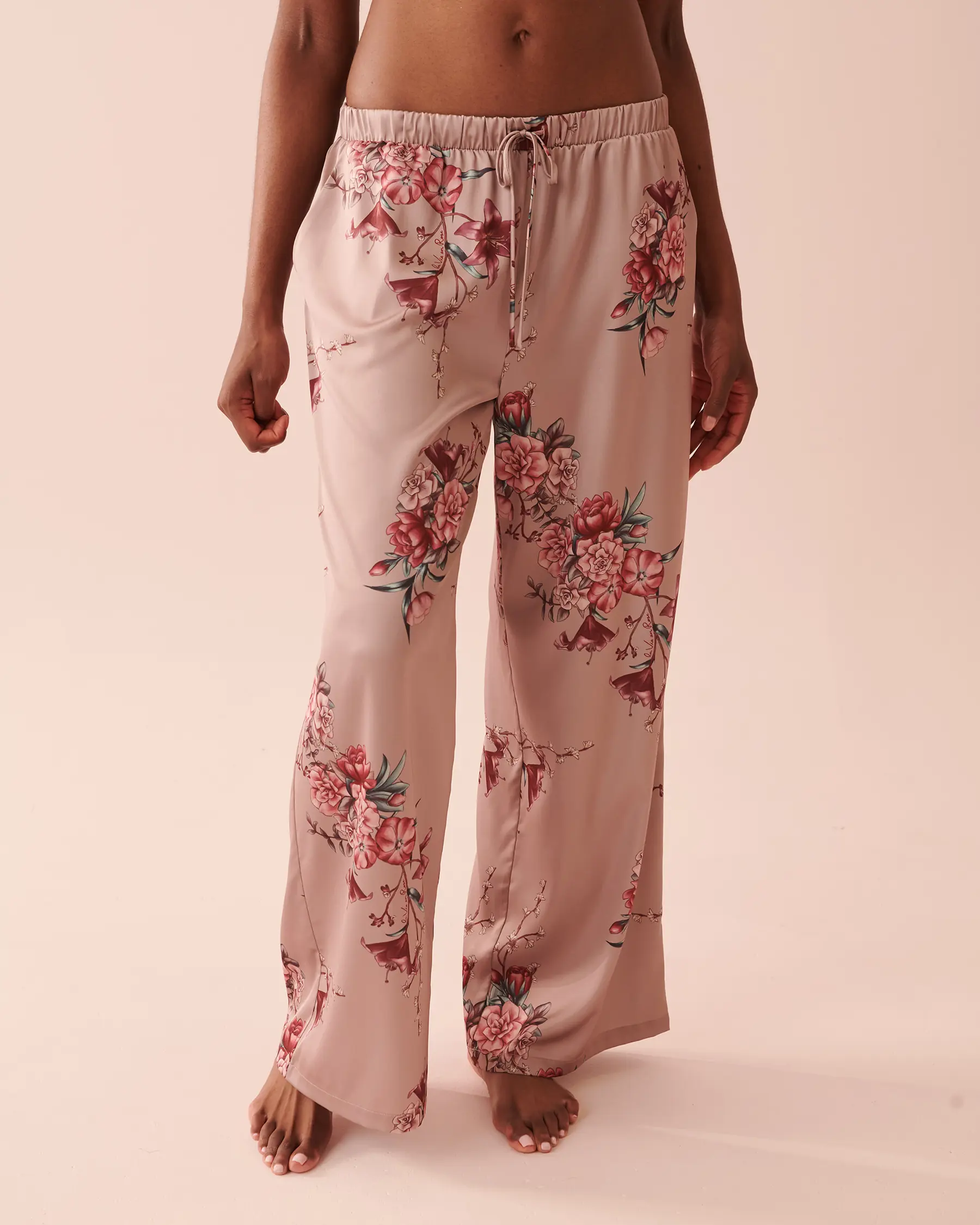 La Vie en Rose Satin Wide Leg Pants. 1