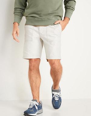 Straight Lived-In Khaki Shorts for Men -- 9-inch inseam