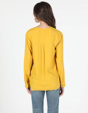 Yellow Woman Long Sleeve Shirt