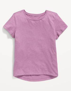 Softest Solid T-Shirt for Girls purple