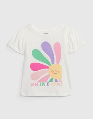Toddler 100% Organic Cotton Mix and Match Graphic T-Shirt white