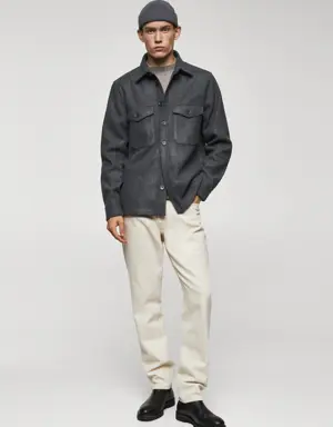 Flannel overshirt with pockets 
