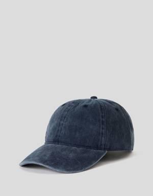 Benetton Dark blue baseball cap with washed look - 6G1PU41OS_852