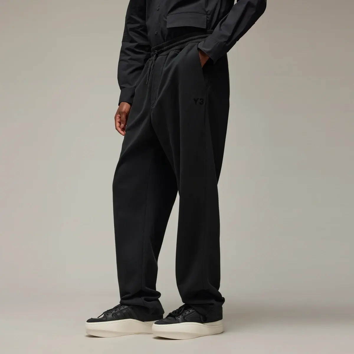 Adidas Y-3 French Terry Straight Joggers. 2