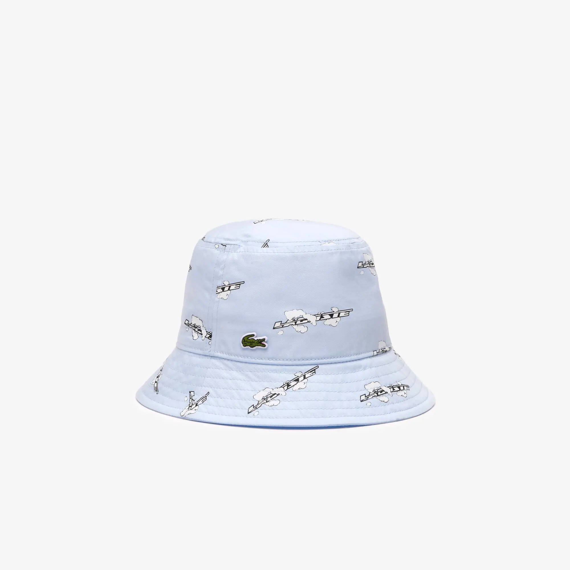 Lacoste Cappello bucket da bambini con stampa a contrasto in gabardina di cotone biologico. 2