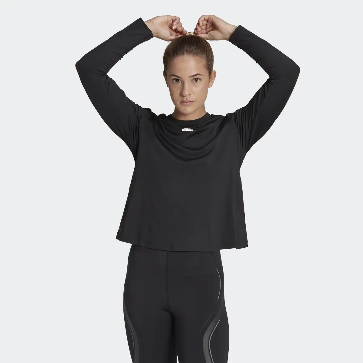 Adidas AEROREADY Studio Long-Sleeve Top. 2