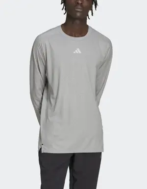 Adidas T-shirt d'entraînement à manches longues et imprimé en PU