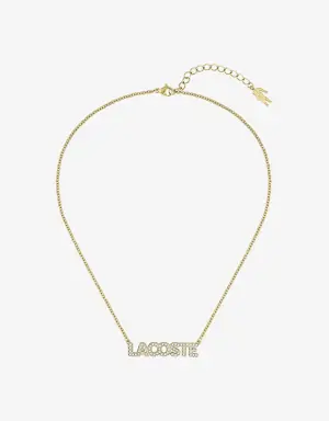 Women's Lacoste Script Necklace