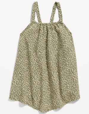 Old Navy Sleeveless Printed Crinkled Top for Toddler Girls gray