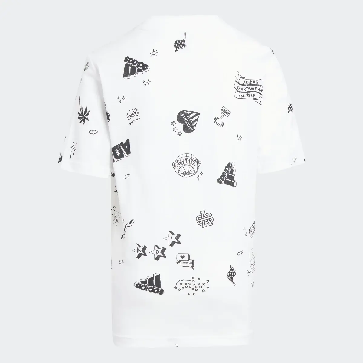 Adidas Koszulka Brand Love Allover Print Kids. 3