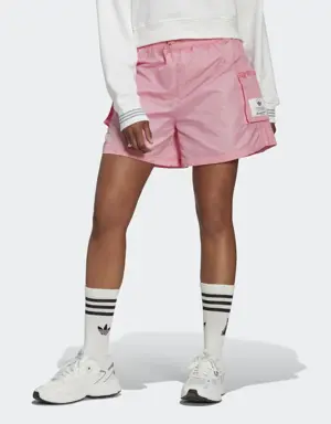 High-Waist Nylon Shorts