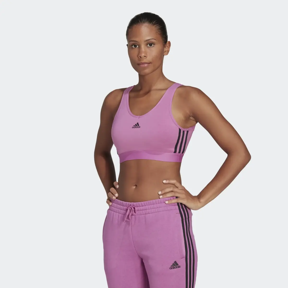 Adidas Essentials 3-Stripes Crop Top. 2