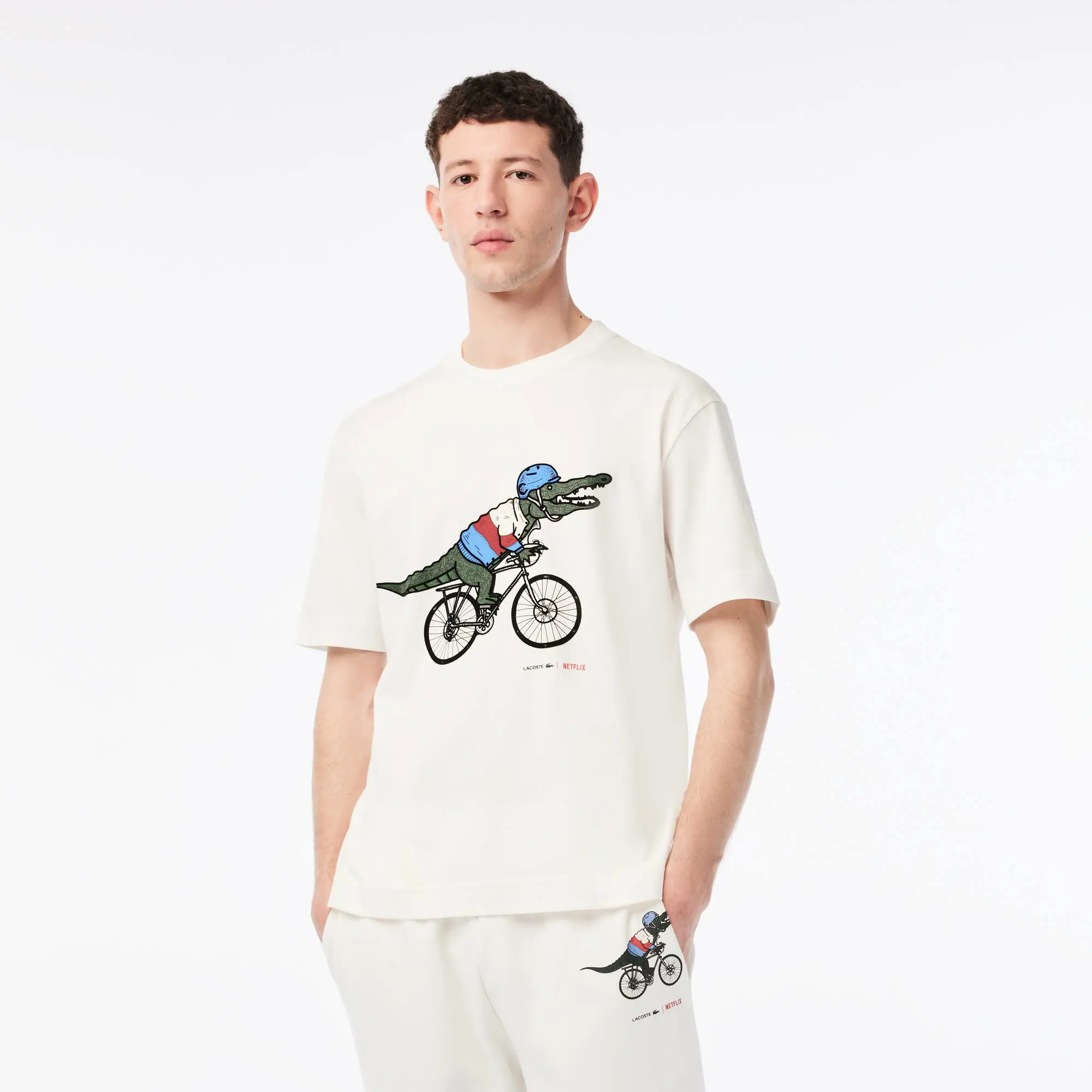 Lacoste T-shirt de algodão orgânico Lacoste x Netflix para homem. 1