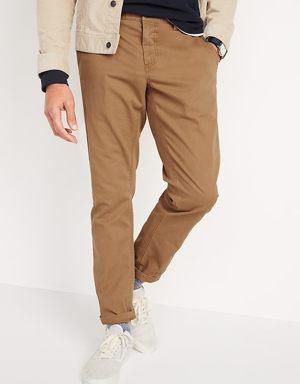 Old Navy Athletic Taper Lived-In Khaki Non-Stretch Pants for Men beige