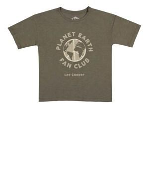 Planet Erkek Çocuk Bisiklet Yaka T-Shirt Haki