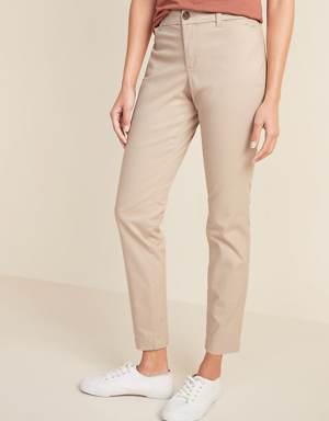 Old Navy Mid-Rise Skinny Everyday Khakis for Women beige