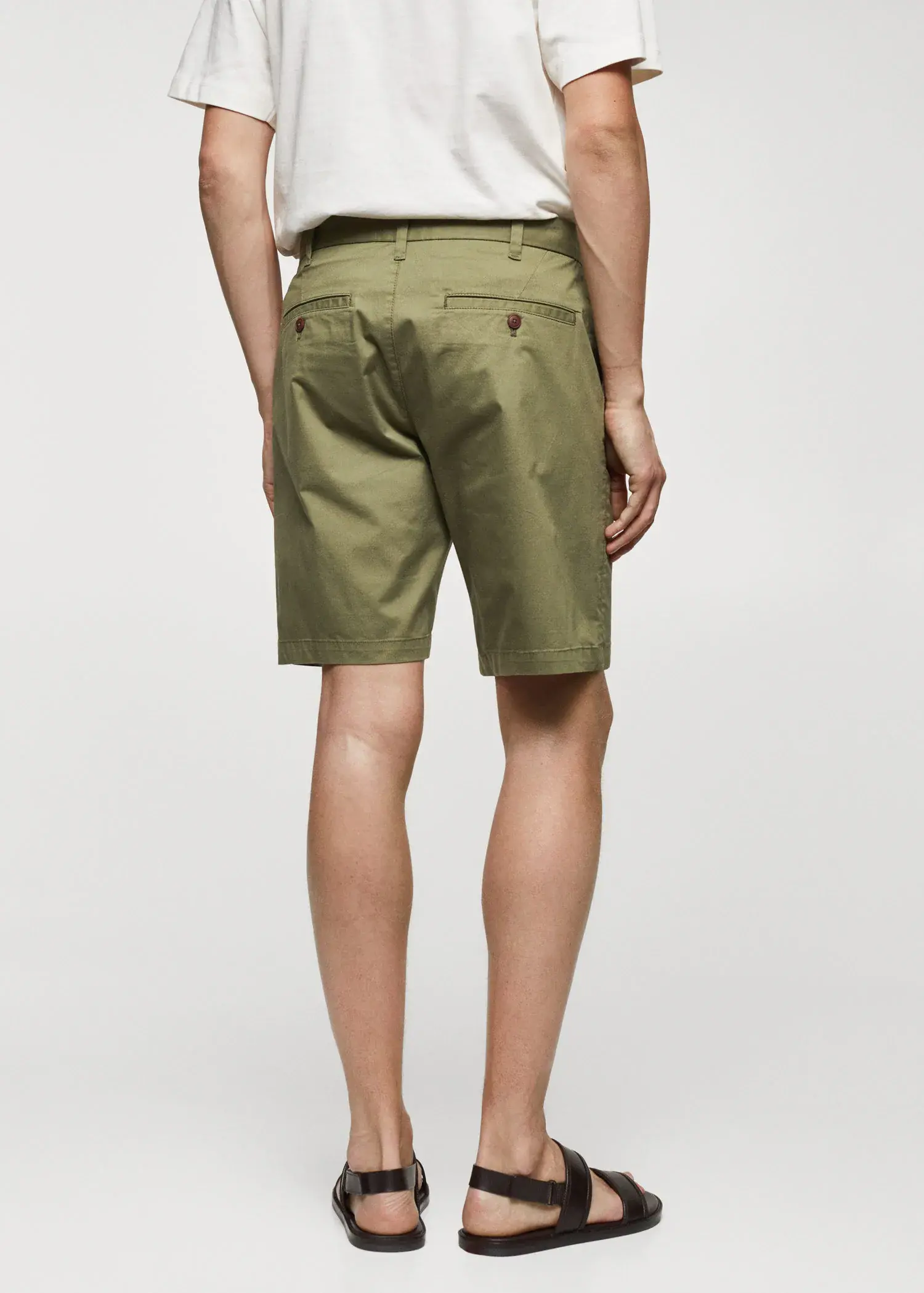 Mango Slim fit chino cotton Bermuda shorts. 3