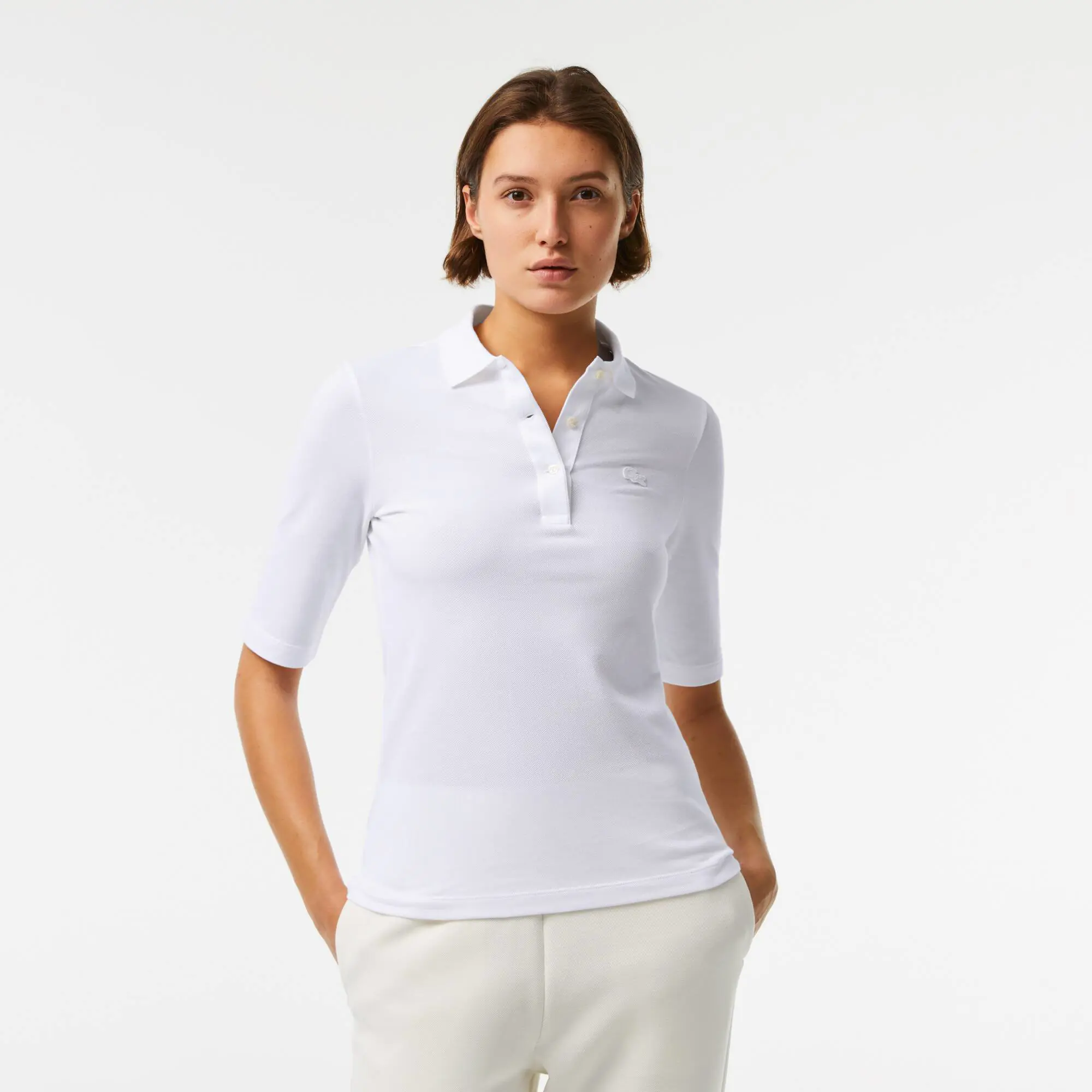 Lacoste Damen LACOSTE Slim Fit Poloshirt aus feiner Baumwolle. 1