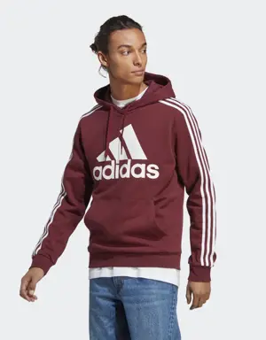 Adidas Essentials Fleece 3-Stripes Logo Hoodie. 2 Adidas Essentials Fleece 3-Stripes Logo Hoodie. 2