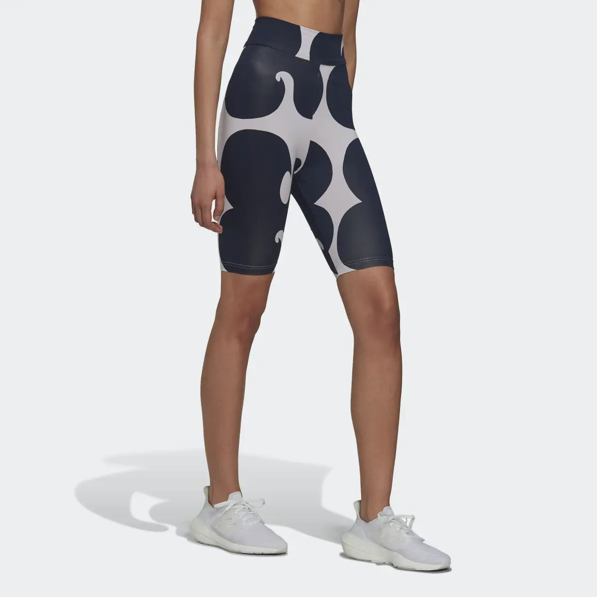 Adidas Marimekko Rib Short Leggings Knee Length. 3