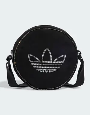 Sac rond matière synthétique strass