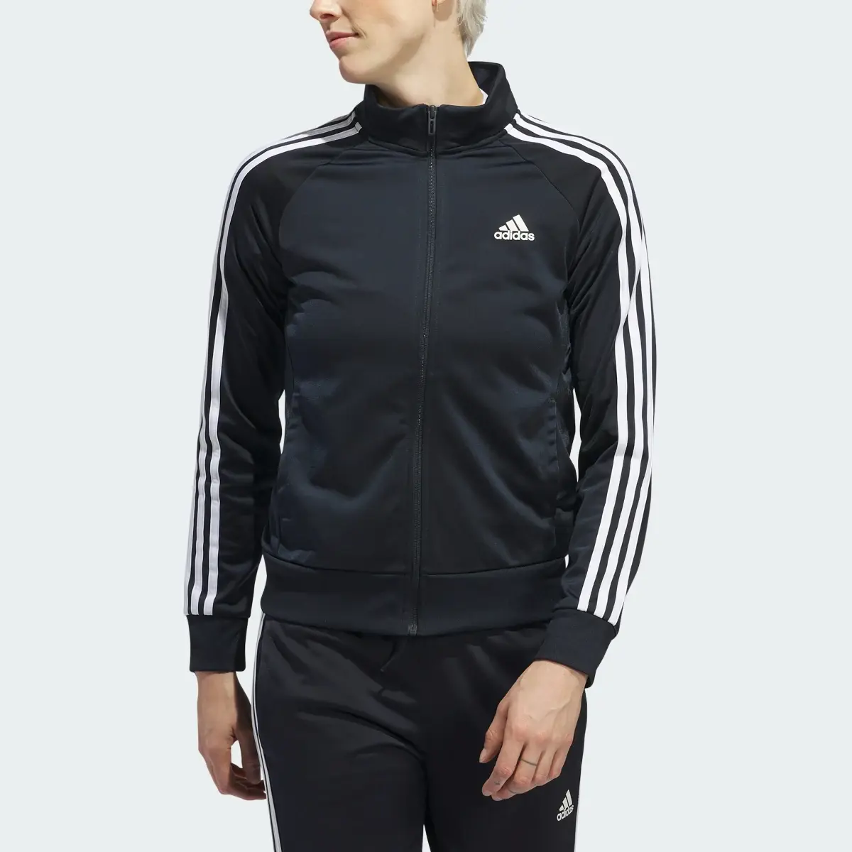 Adidas Primegreen Essentials Warm-Up Slim 3-Streifen Trainingsjacke. 1