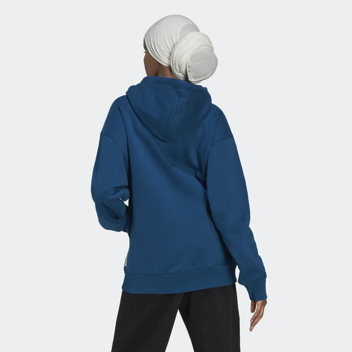 Adidas Studio Lounge Fleece Full-Zip Hoodie. 3